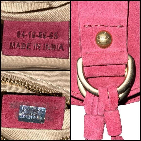 See by Chloé Collins Suede Crossbody Bag New with Tags Grape NWT - Picture 12 of 16